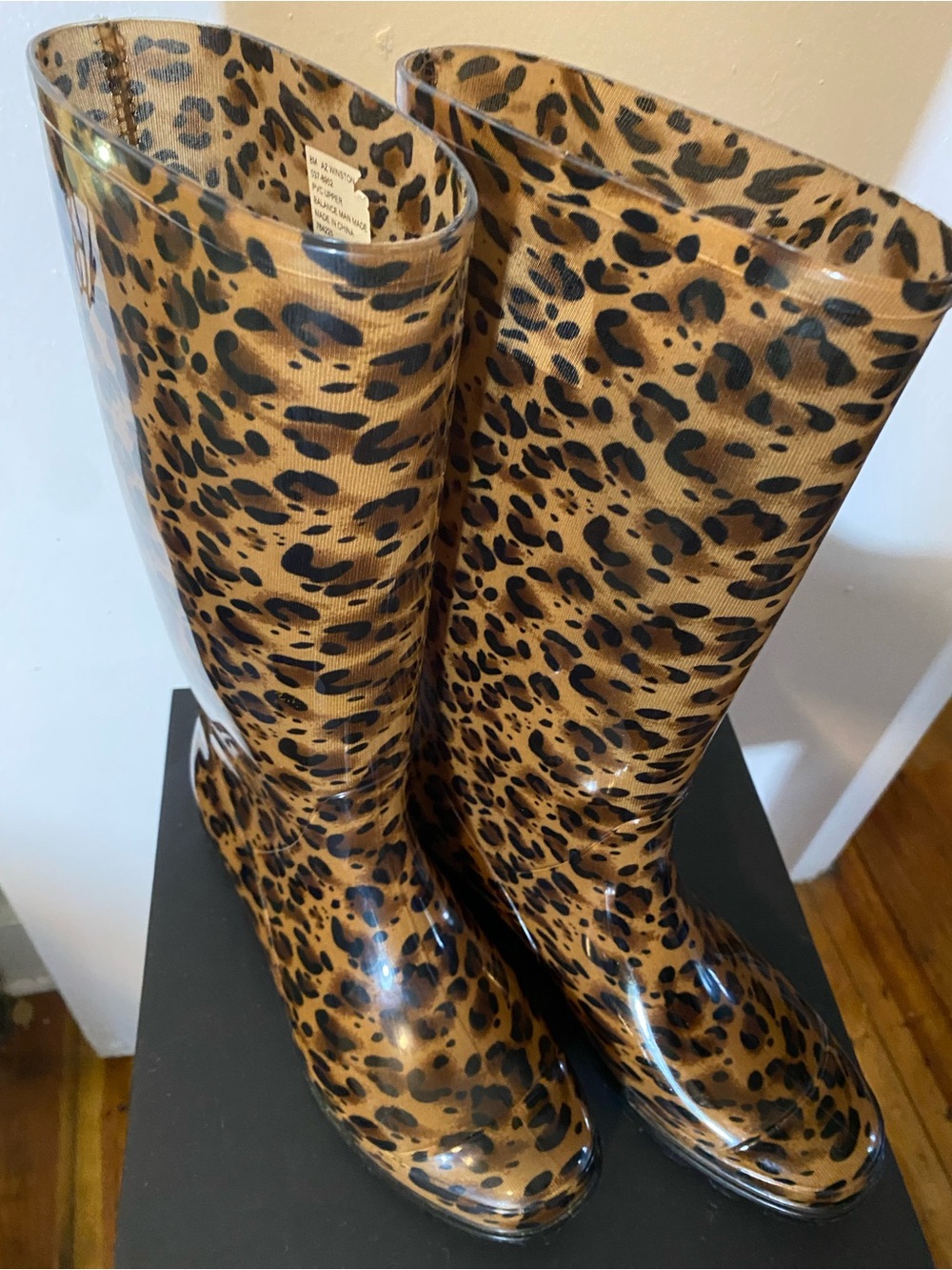 Leopard Print Rain Boots - Women
